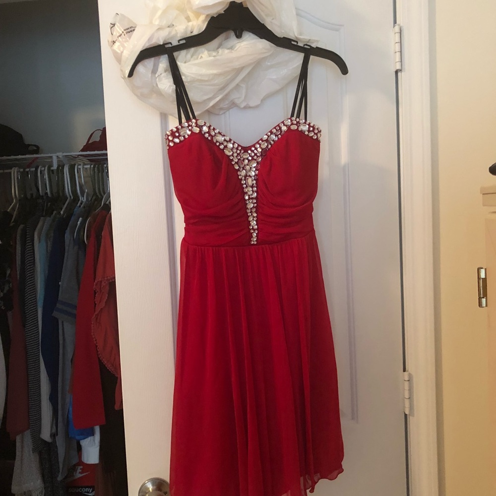 Red formal dress